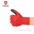 Hespax耐久性のあるラテックス労働手袋産業建設